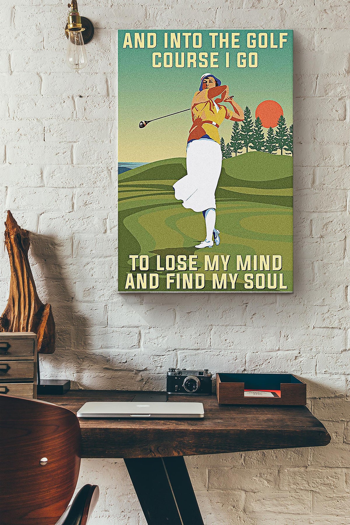 Find My Soul Golf Course Wrapped Canvas