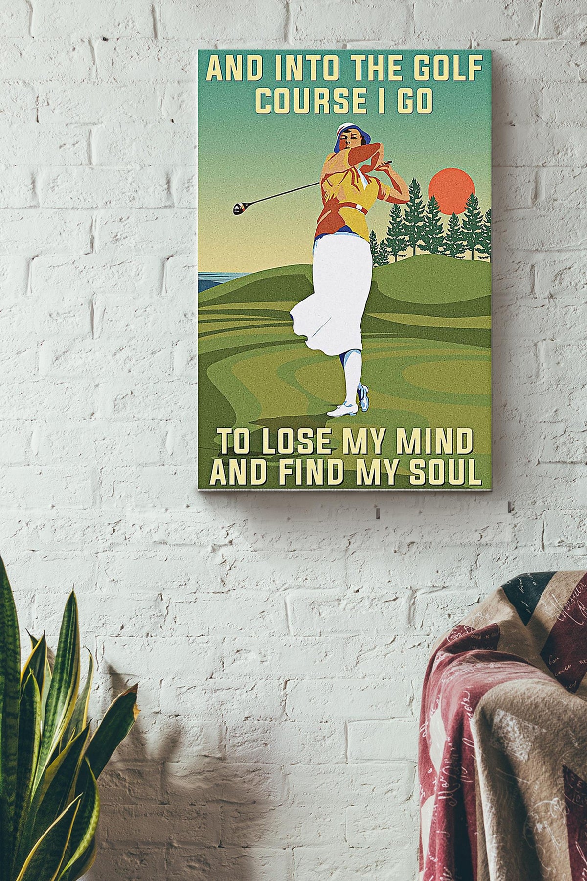 Find My Soul Golf Course Wrapped Canvas