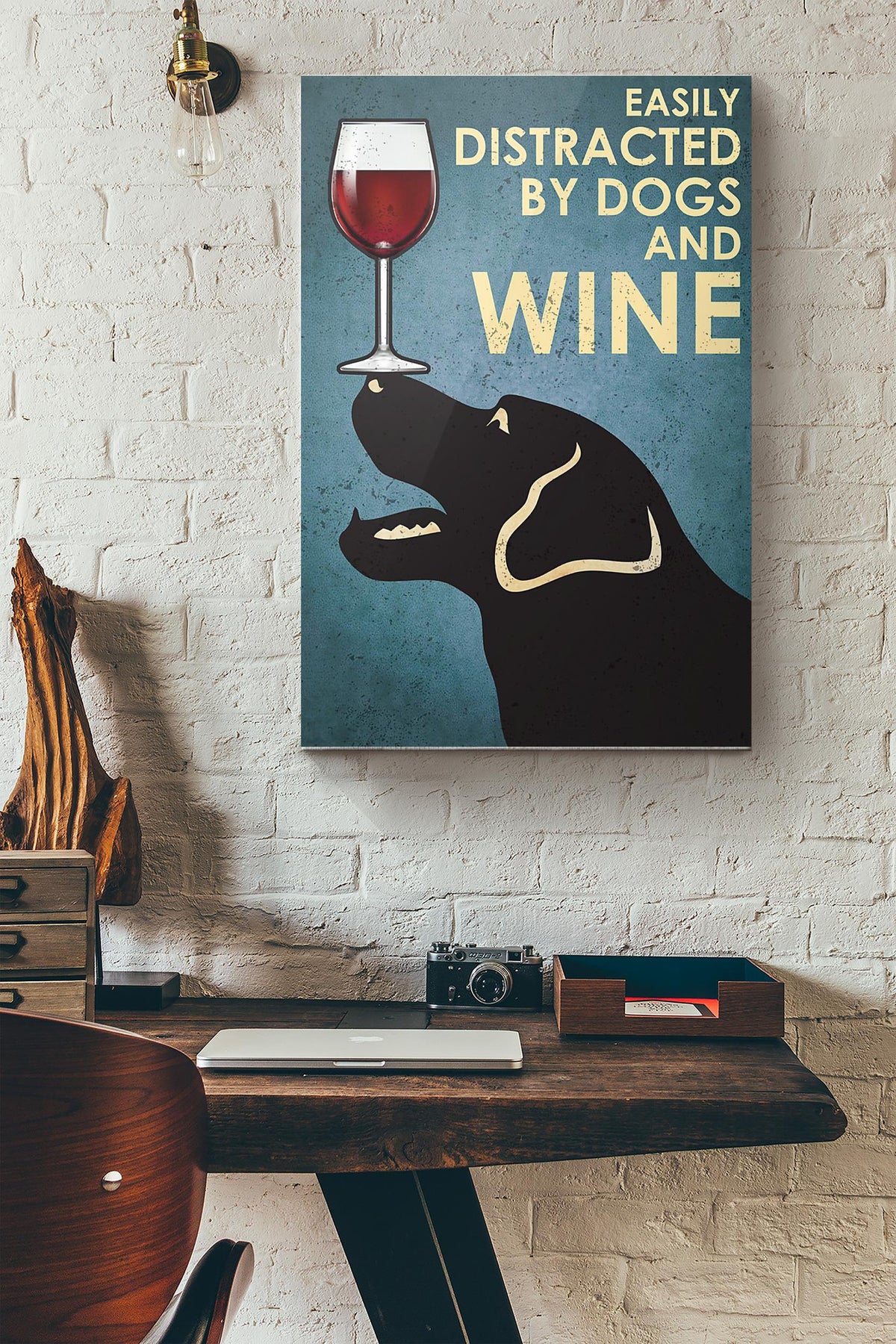 Easily Distracted By Dogs And Wine Canvas Ideas, Canvas Hanging Prints, Gift Idea Framed Prints, Canvas