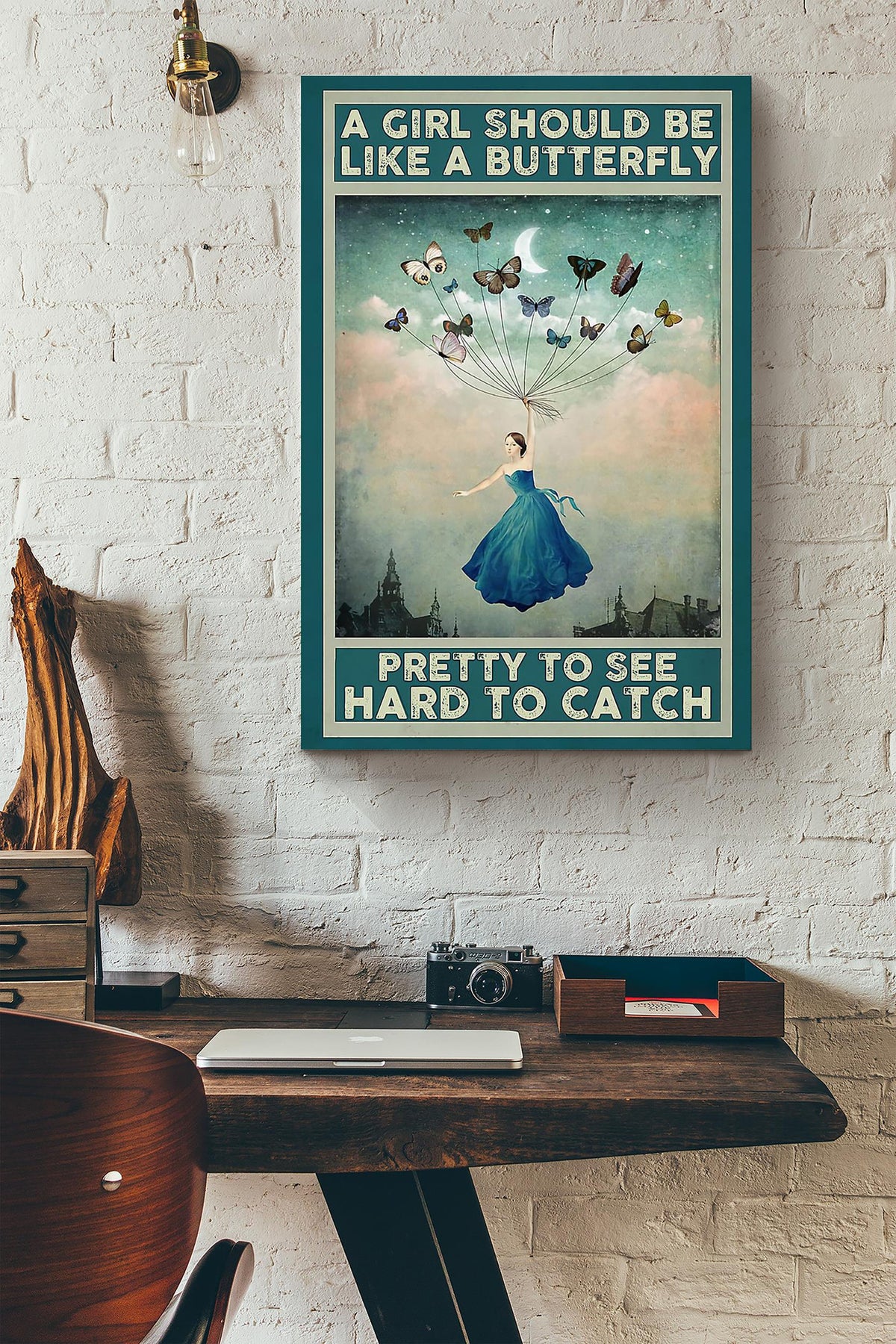 Butterfly Girl Wrapped Canvas