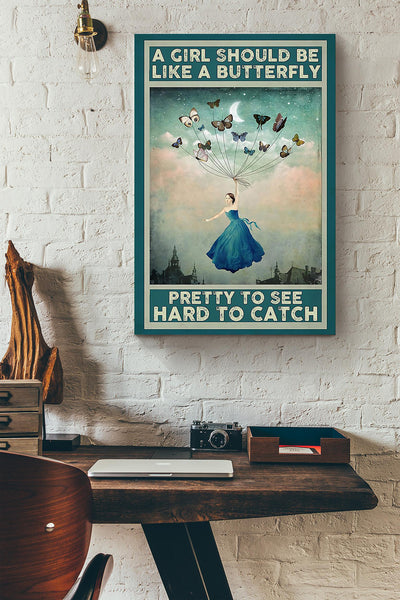 Butterfly Girl Wrapped Canvas