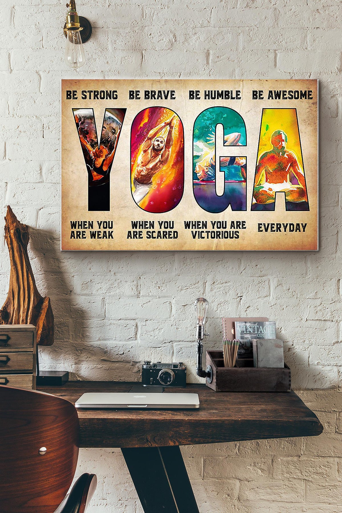 Be Strong Be Brave Be Humble Be Awesome Yoga Canvas Ideas, Canvas Hanging Prints,  Gift Idea Framed Prints, Canvas