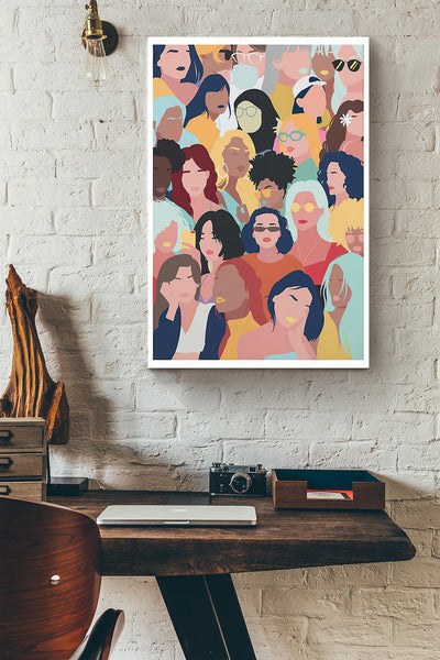 Feminist Women Diversity Canvas Ideas, Canvas Hanging Prints,  Gift Idea Framed Prints, Canvas