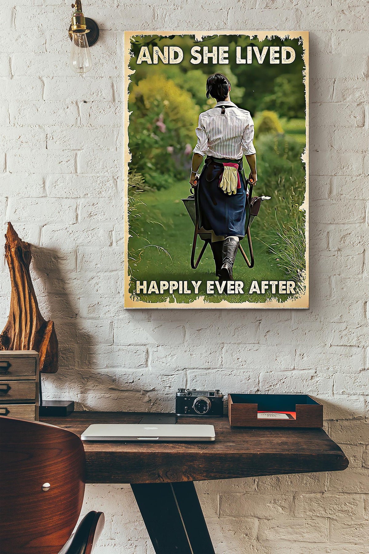 Gardening And She Lived Happily Ever After Wrapped Canvas