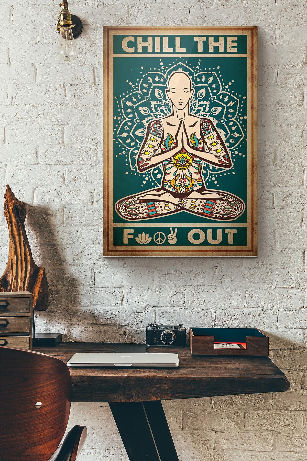 Chill The Fuck Out Yoga And Canvas Ideas, Canvas Hanging Prints,  Gift Idea Framed Prints, Canvas
