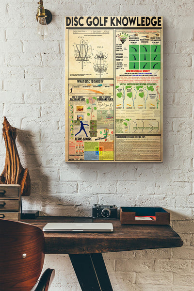Disc Golf Knowledge Canvas Ideas, Canvas Hanging Prints, Gift Idea Framed Prints, Canvas