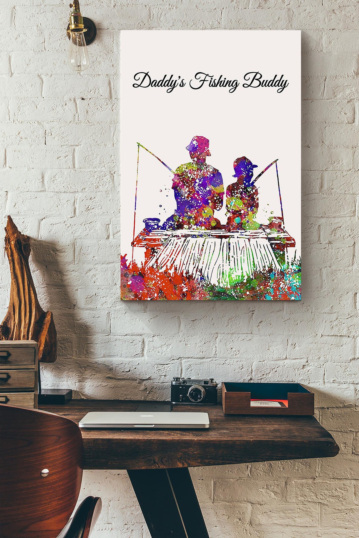 Daddys Fishing Buddy Wrapped Canvas
