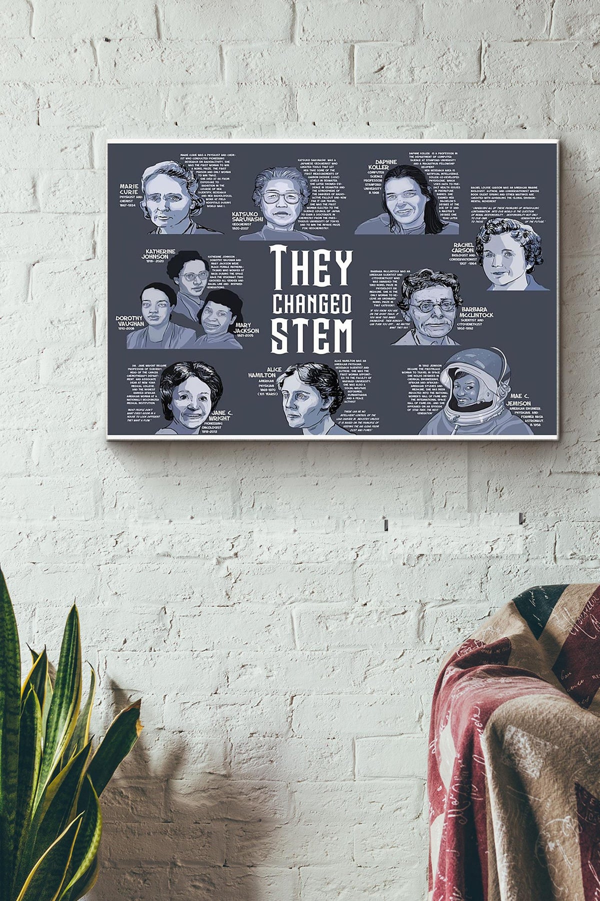 Famous Women In Science They Changed Stem Canvas Ideas, Canvas Hanging Prints,  Gift Idea Framed Prints, Canvas