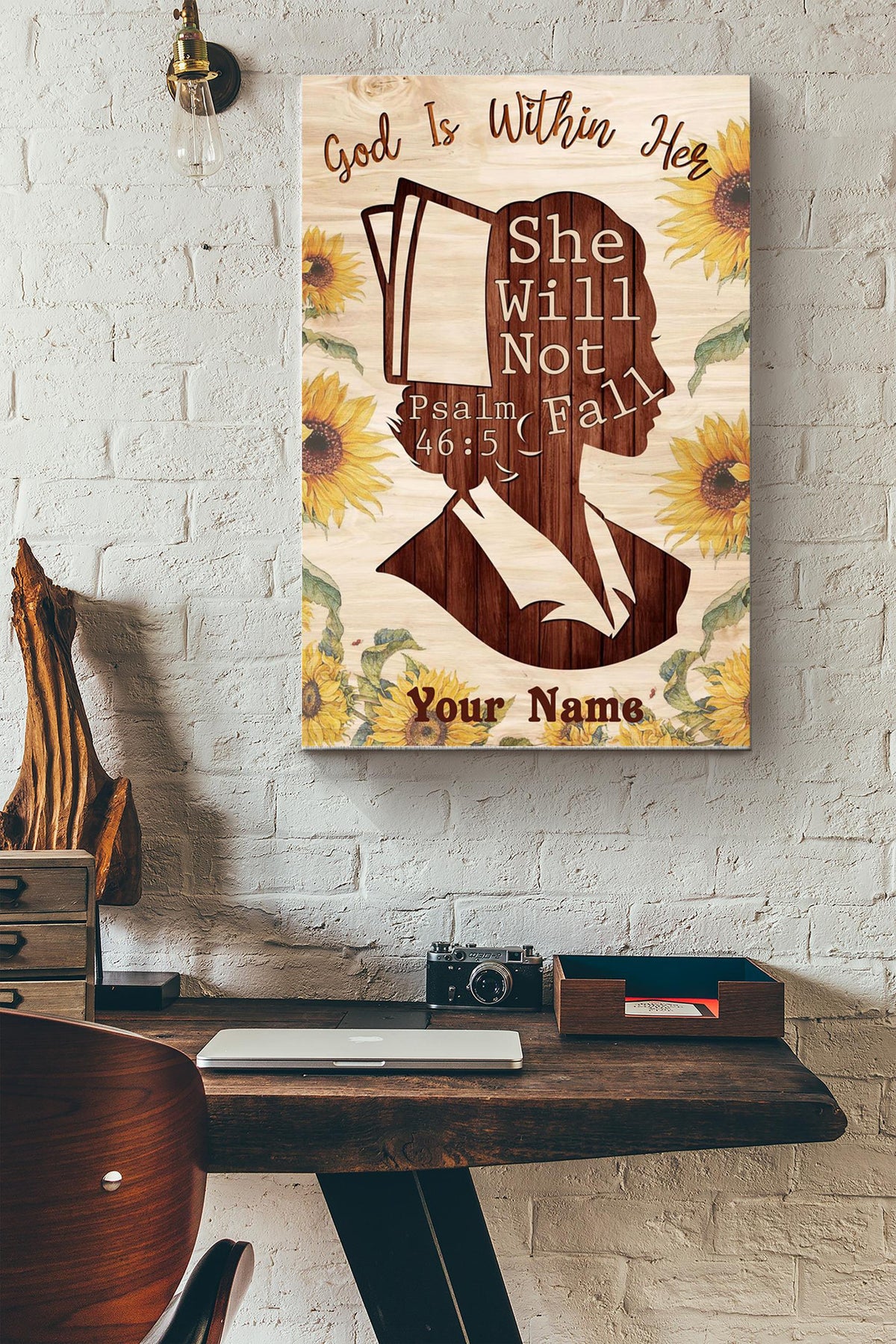 God Is Within Her She Will Not Fall Nurse Canvas Ideas, Canvas Hanging Prints,  Gift Idea Framed Prints, Canvas