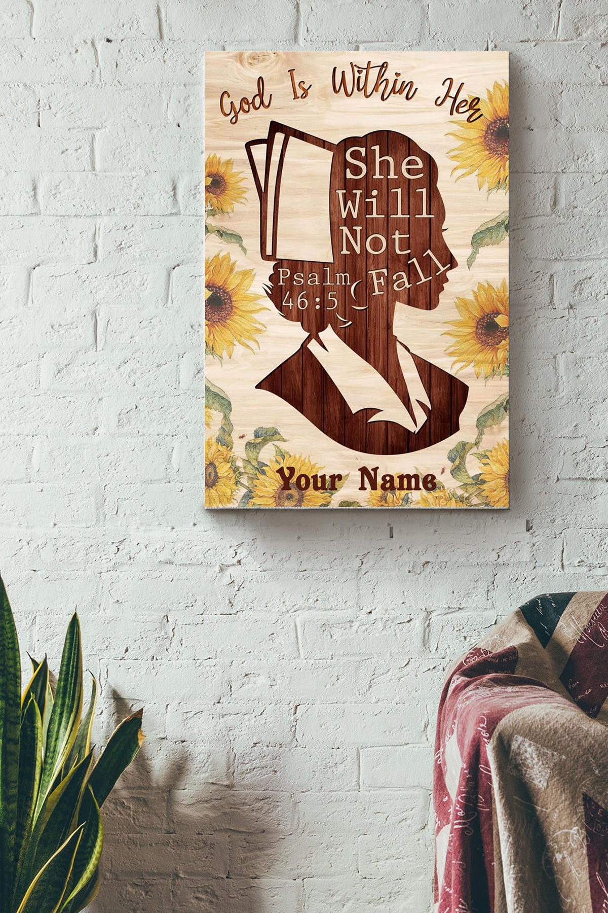 God Is Within Her She Will Not Fall Nurse Canvas Ideas, Canvas Hanging Prints,  Gift Idea Framed Prints, Canvas