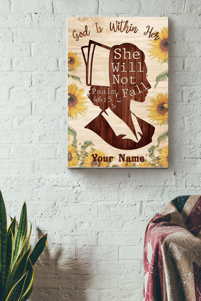 God Is Within Her She Will Not Fall Nurse Canvas Ideas, Canvas Hanging Prints,  Gift Idea Framed Prints, Canvas