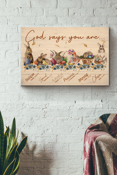 God Say You Are Easter Bunny Canvas Ideas, Canvas Hanging Prints,  Gift Idea Framed Prints, Canvas