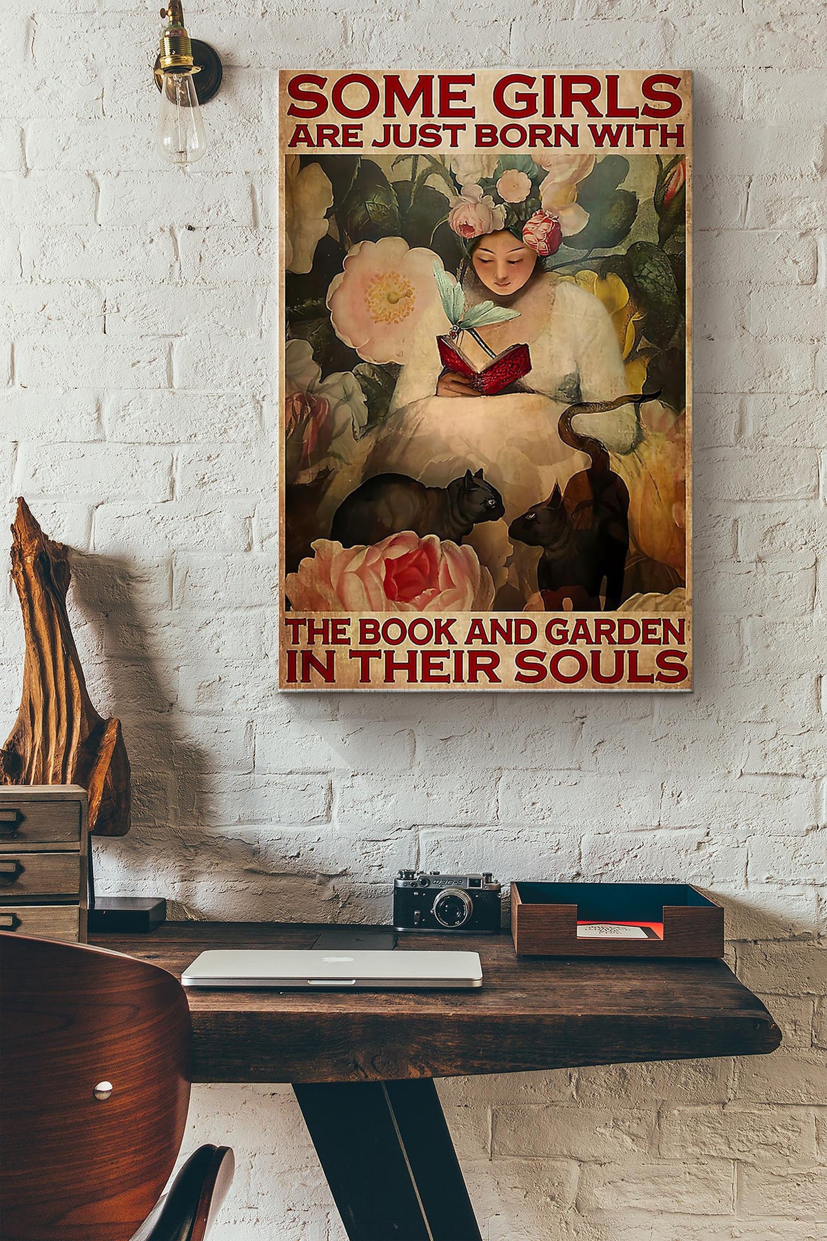 Gardening Girls Are Born With The Book And Garden Wrapped Canvas