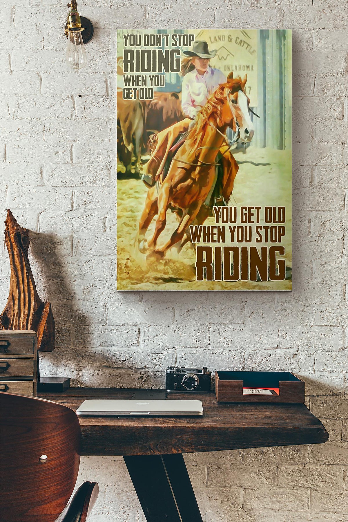 Girl You Dont Stop Riding When You Get Old Canvas Ideas, Canvas Hanging Prints,  Gift Idea Framed Prints, Canvas