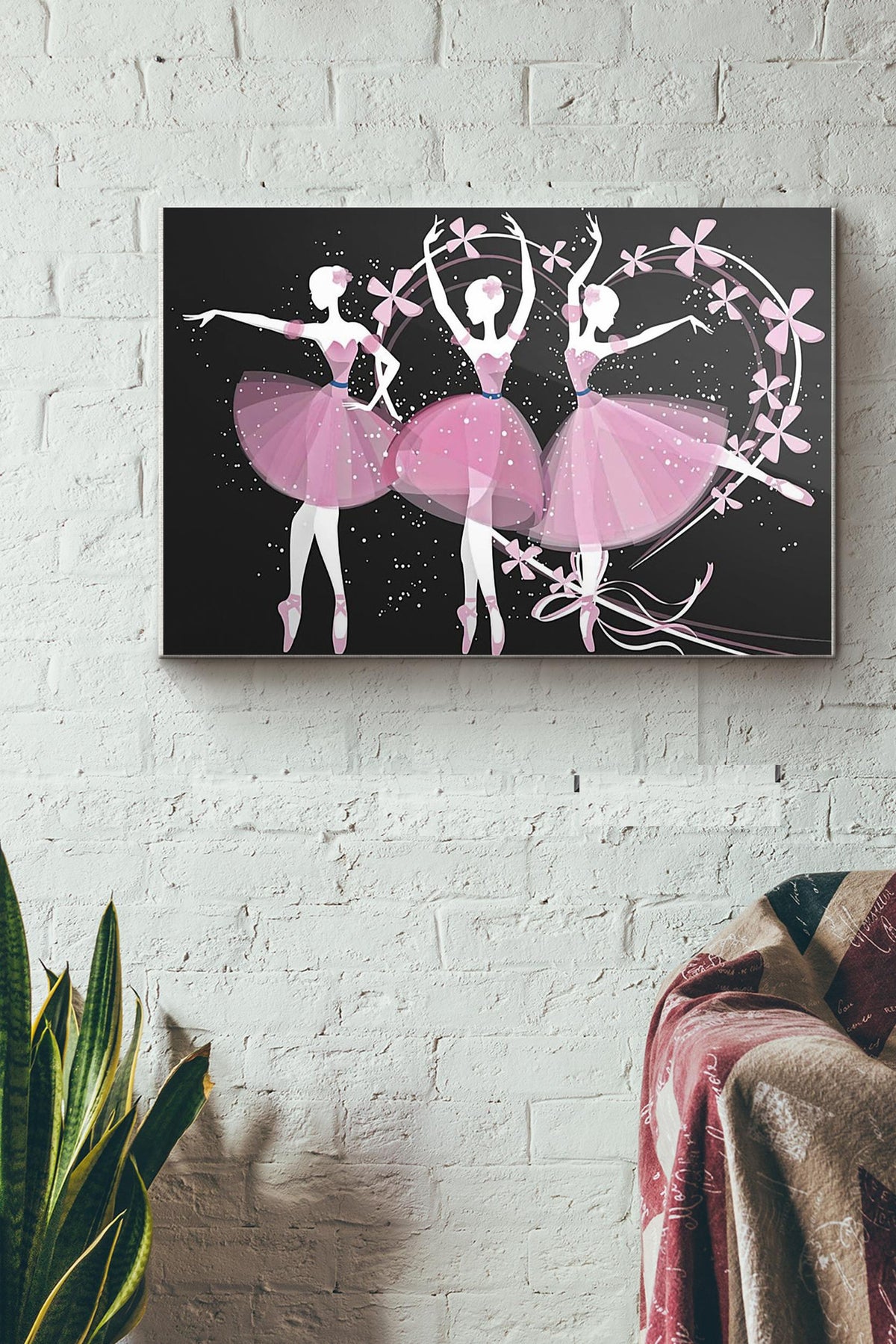 Ballet Girls Purple Flowers Canvas Ideas, Canvas Hanging Prints,  Gift Idea Framed Prints, Canvas