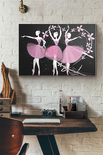 Ballet Girls Purple Flowers Canvas Ideas, Canvas Hanging Prints,  Gift Idea Framed Prints, Canvas