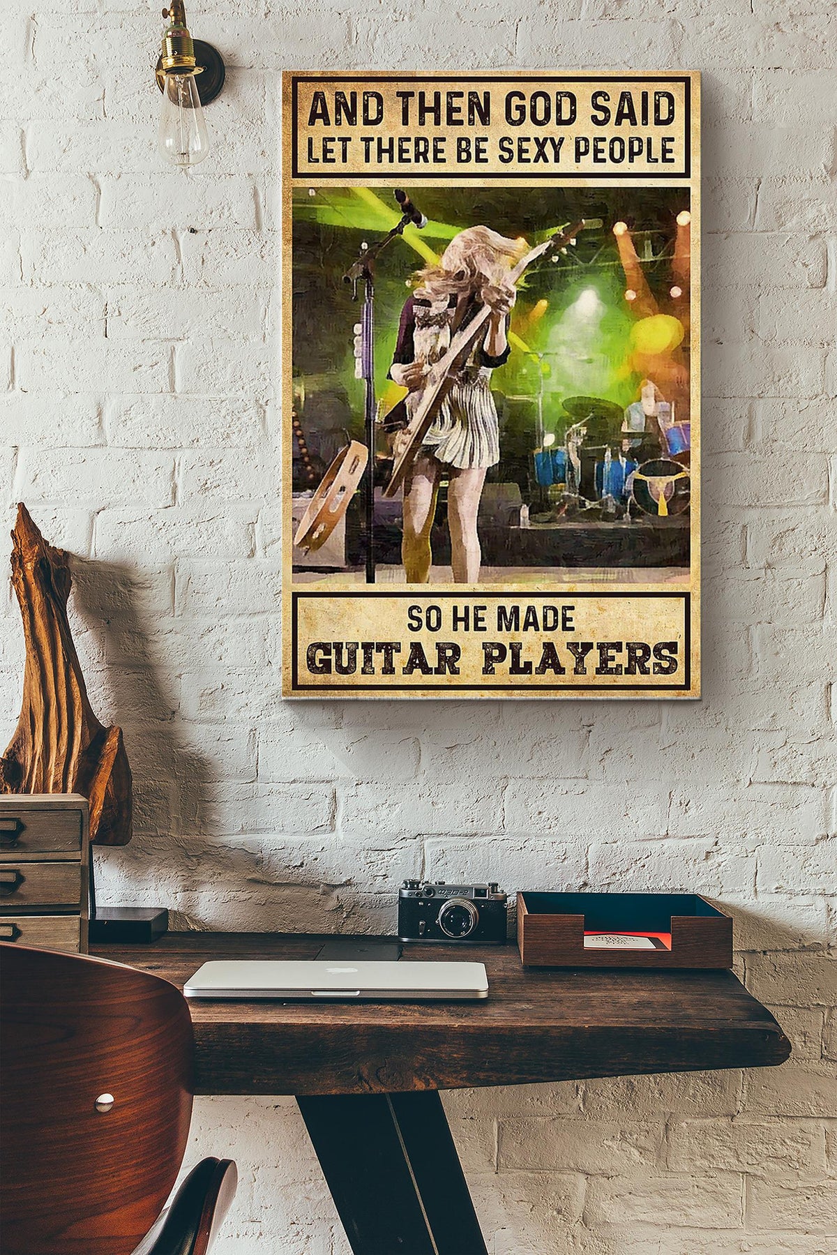 Electric Guitar Lovers Poster 3 Wrapped Canvas