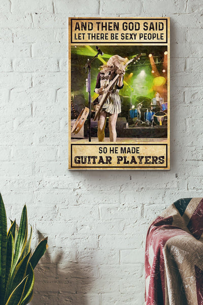 Electric Guitar Lovers Poster 3 Wrapped Canvas