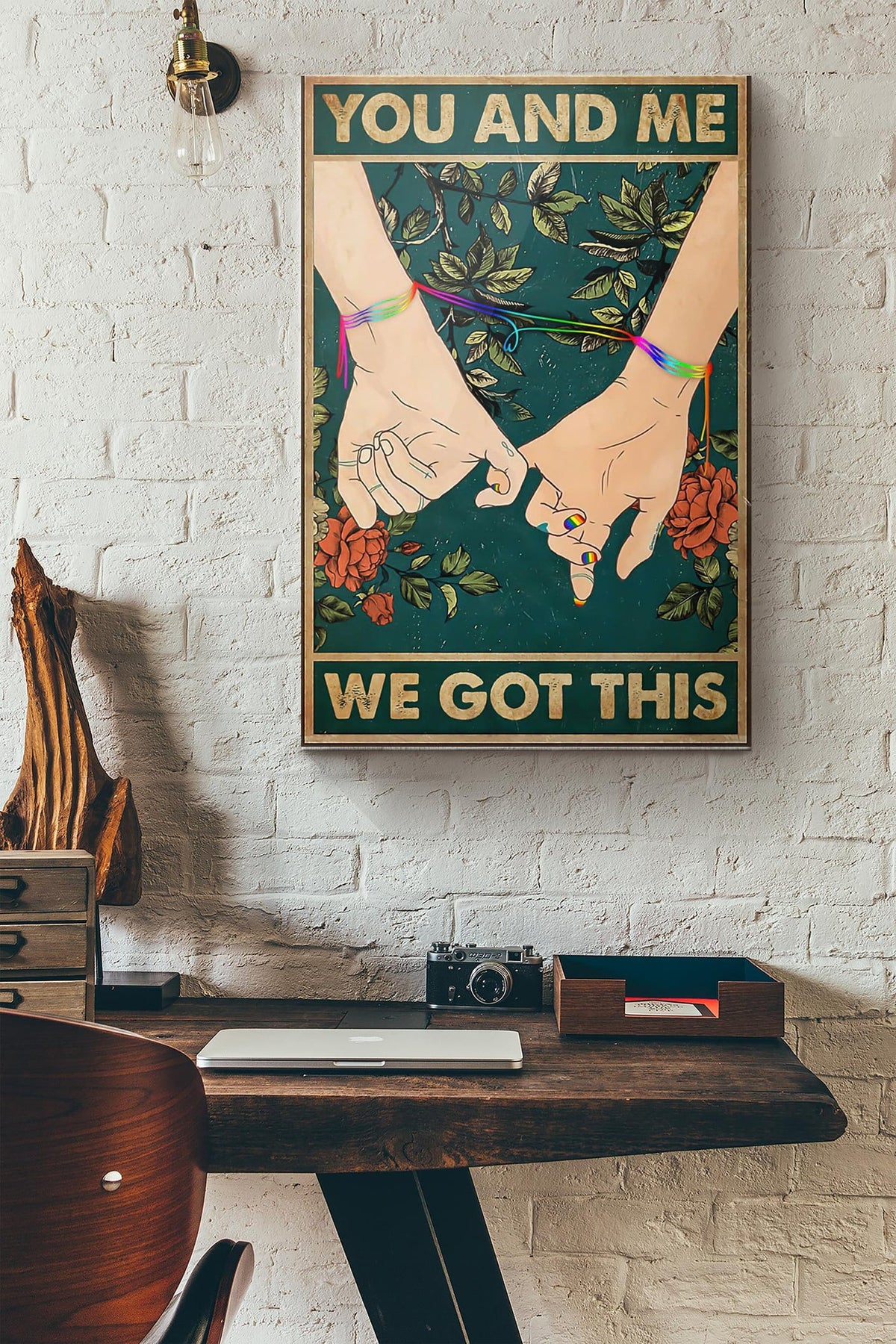 Lgbt Hand And Me We Got This Canvas Ideas, Canvas Hanging Prints,  Gift Idea Framed Prints, Canvas