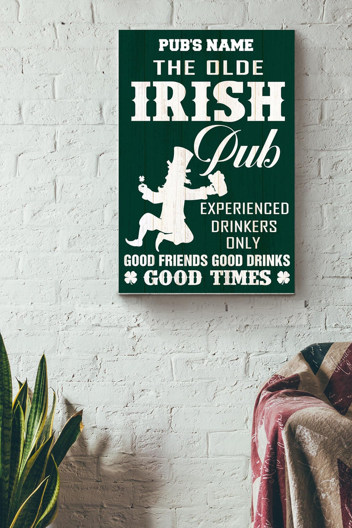 Pubs Name The Olde Irish Pub Good Friends Good Drinks Canvas Ideas, Canvas Hanging Prints,  Gift Idea Framed Prints, Canvas