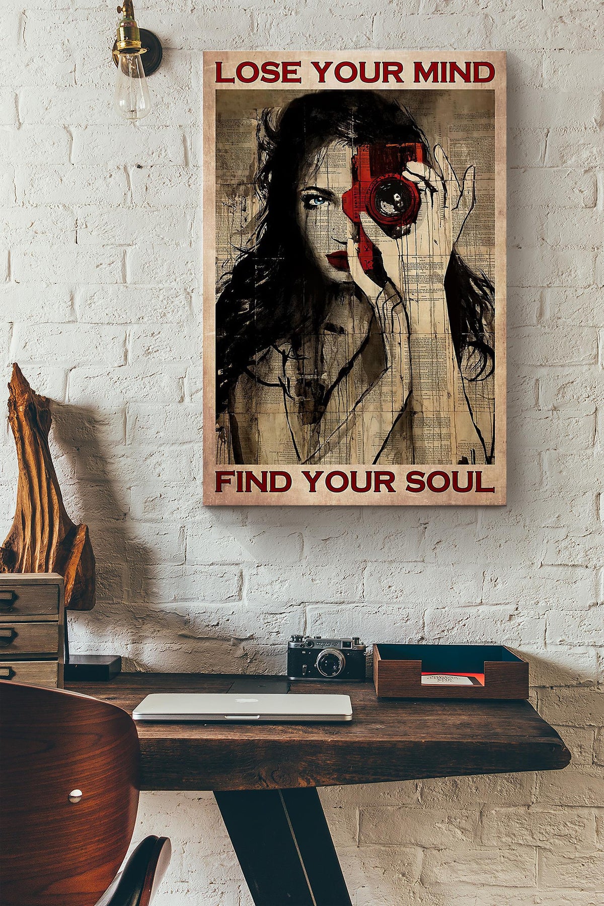 Photographer Girl Lose Your Mind Find Your Soul Dictionary Canvas Ideas, Canvas Hanging Prints,  Gift Idea Framed Prints, Canvas