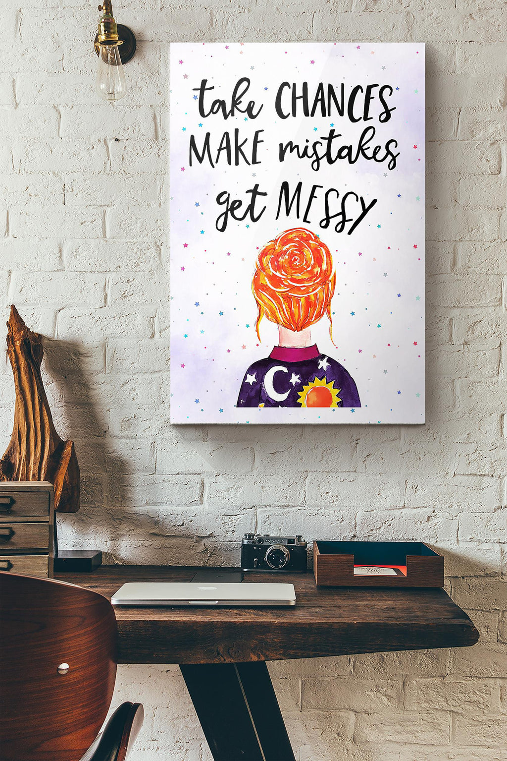 Teacher Take Chances Make Mistakes Get Messy Canvas Ideas, Canvas Hanging Prints,  Gift Idea Framed Prints, Canvas
