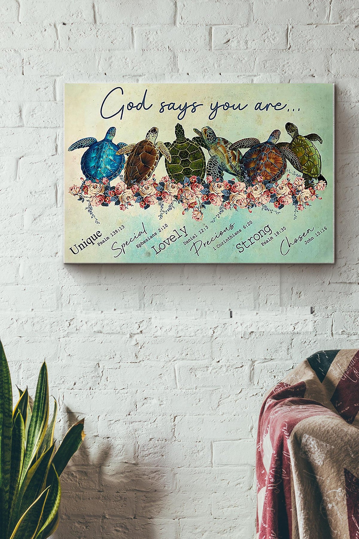 Sea Turtles God Says You Are Special Lovely Precious Strong Chosen Canvas Ideas, Canvas Hanging Prints,  Gift Idea Framed Prints, Canvas