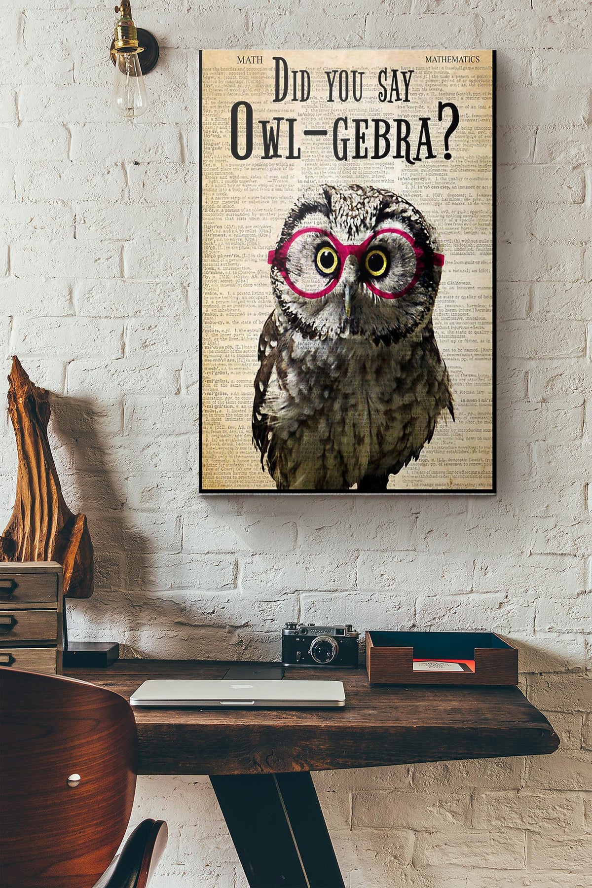 Owl Math Teacher Did You Say Owl-Gebra Canvas Ideas, Canvas Hanging Prints,  Gift Idea Framed Prints, Canvas