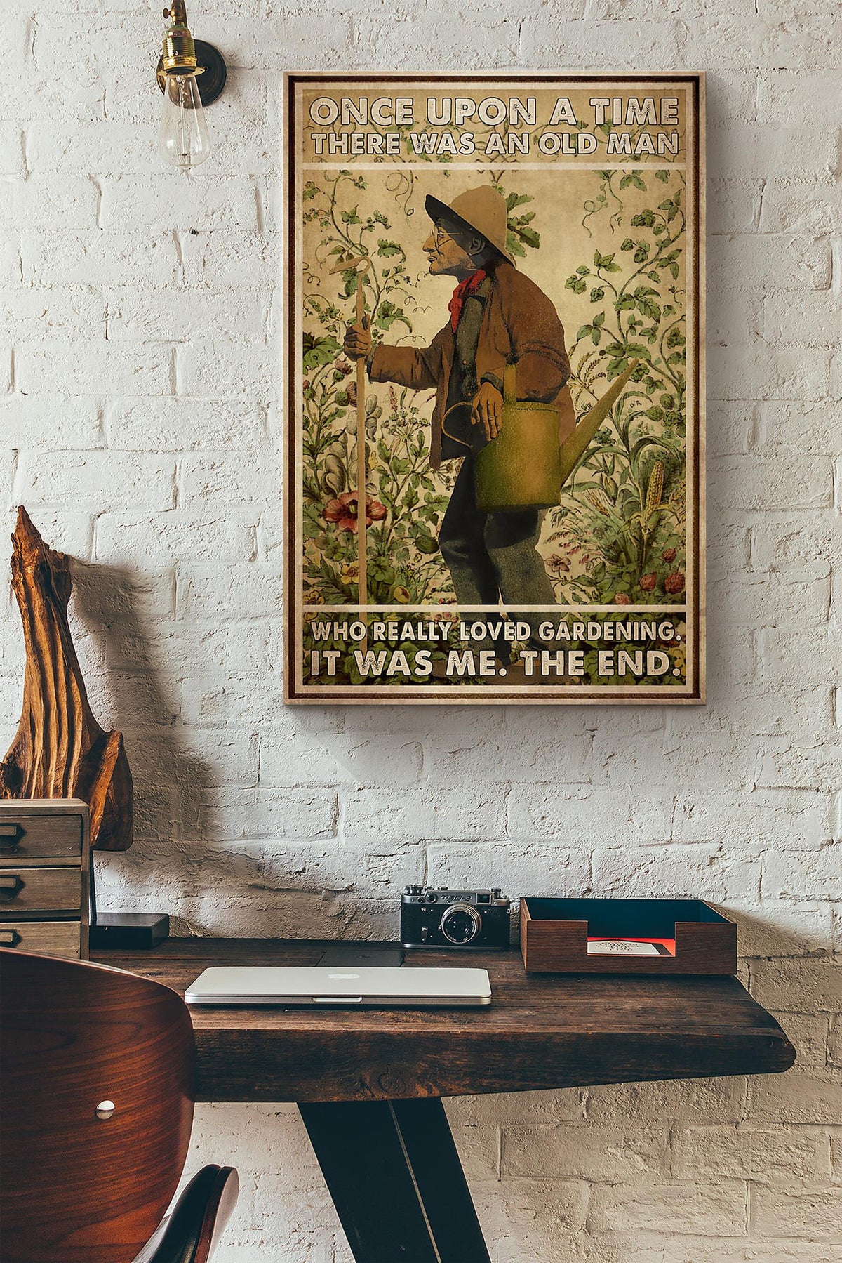 Once Upon A Time There Was An Old Man Who Really Loved Gardening It Was Me Canvas Ideas, Canvas Hanging Prints,  Gift Idea Framed Prints, Canvas
