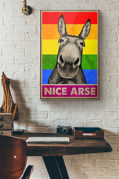Lgbt Donkey Nice Arse Canvas Ideas, Canvas Hanging Prints,  Gift Idea Framed Prints, Canvas