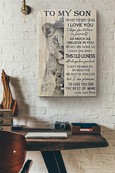 Lion To My Son Your Mom And Canvas Ideas, Canvas Hanging Prints,  Gift Idea Framed Prints, Canvas