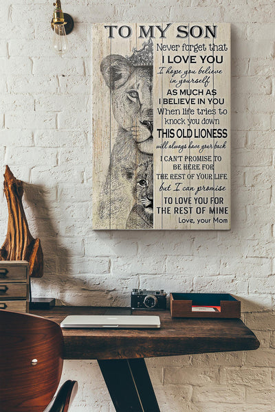 Lion To My Son Your Mom And Canvas Ideas, Canvas Hanging Prints,  Gift Idea Framed Prints, Canvas