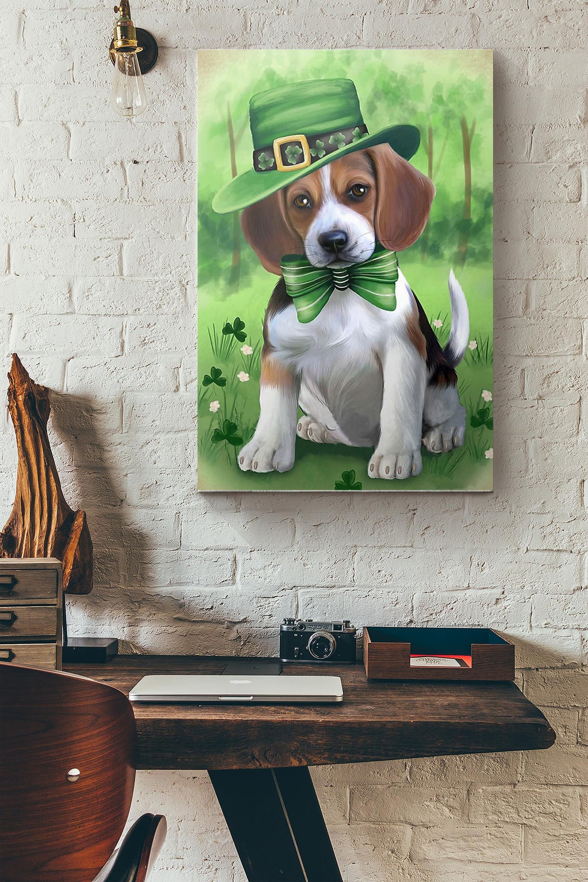 Irish St Patricks Day Beagles Canvas Ideas, Canvas Hanging Prints,  Gift Idea Framed Prints, Canvas