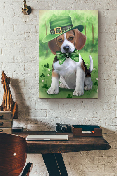 Irish St Patricks Day Beagles Canvas Ideas, Canvas Hanging Prints,  Gift Idea Framed Prints, Canvas