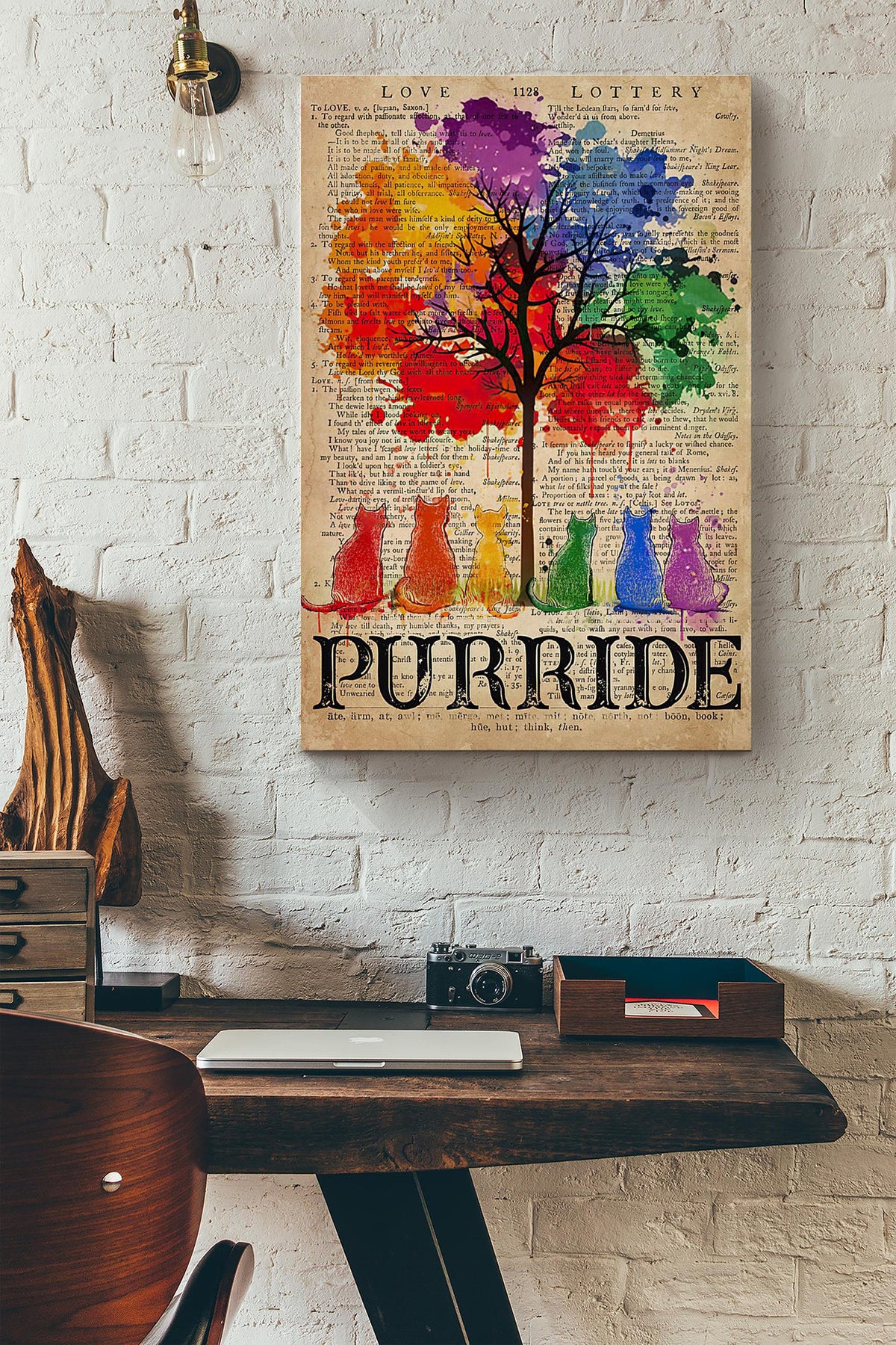 Lgbt Tree Purride Cats Dictionary Canvas Ideas, Canvas Hanging Prints,  Gift Idea Framed Prints, Canvas