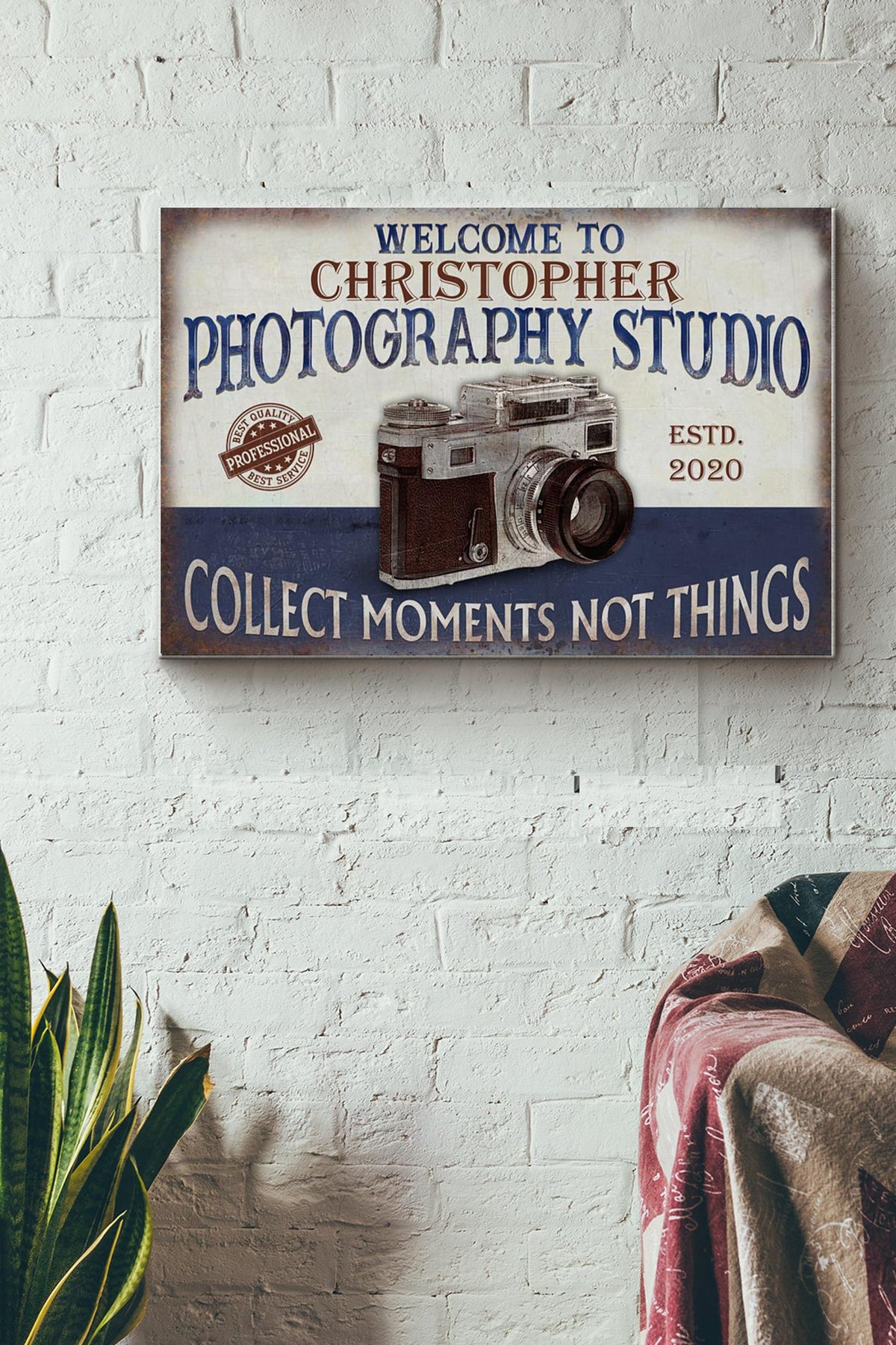 Personalized Photography Studio Collect Moments Not Things Canvas Ideas, Canvas Hanging Prints,  Gift Idea Framed Prints, Canvas
