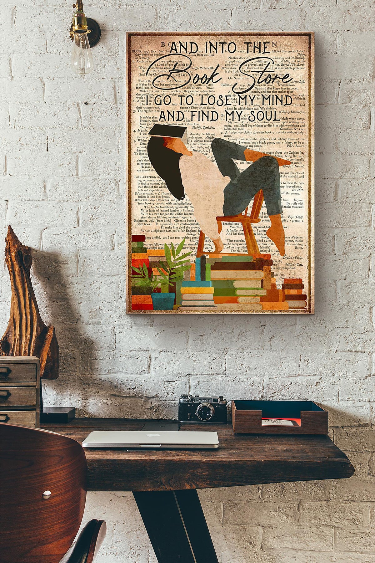Sleeping Reading Into The Book Store I Lose My Mind Dictionary Canvas Ideas, Canvas Hanging Prints,  Gift Idea Framed Prints, Canvas