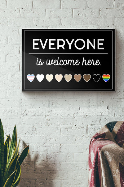 Lgbt Black Everyone Is Welcome Here Canvas Ideas, Canvas Hanging Prints,  Gift Idea Framed Prints, Canvas