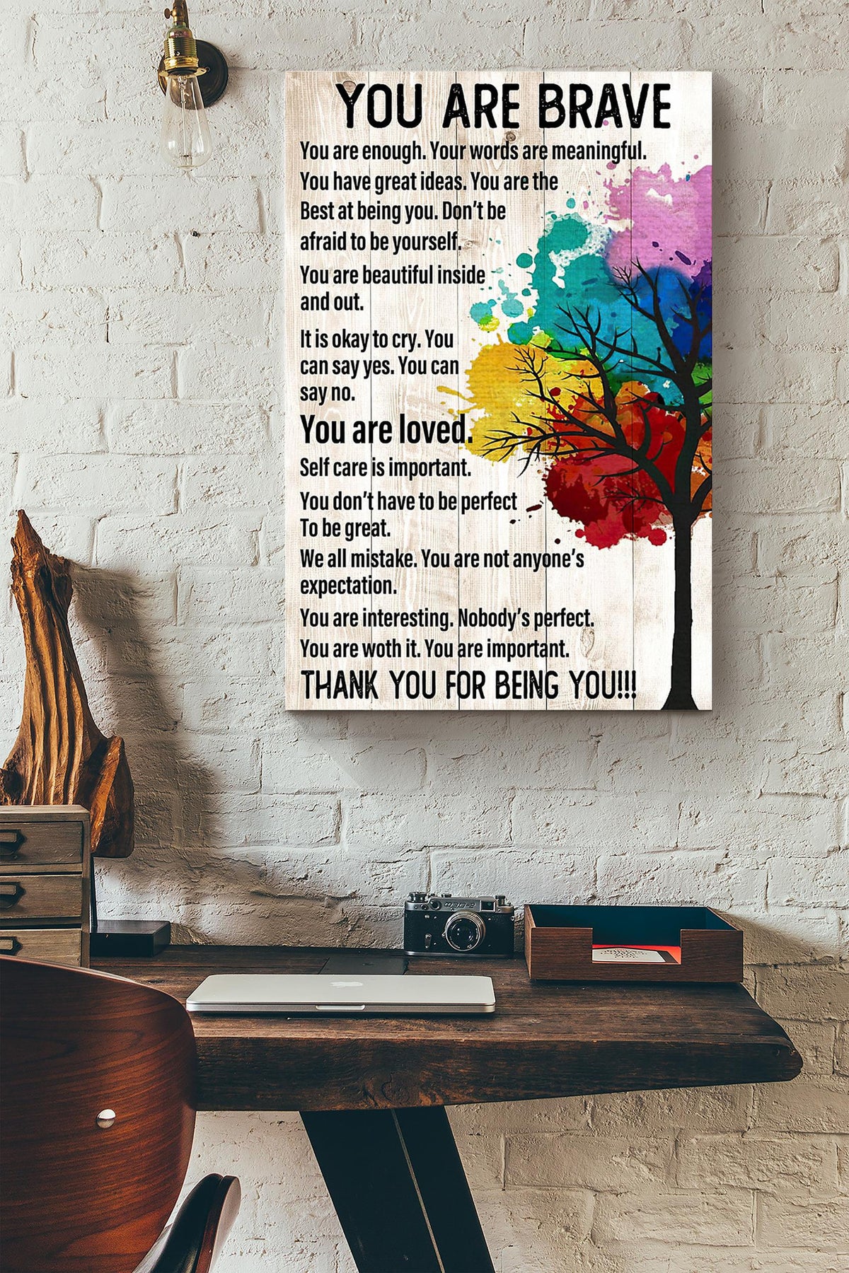 Lgbt Tree Your Are Brave You Are Loved Thank You For Being You Canvas Ideas, Canvas Hanging Prints,  Gift Idea Framed Prints, Canvas