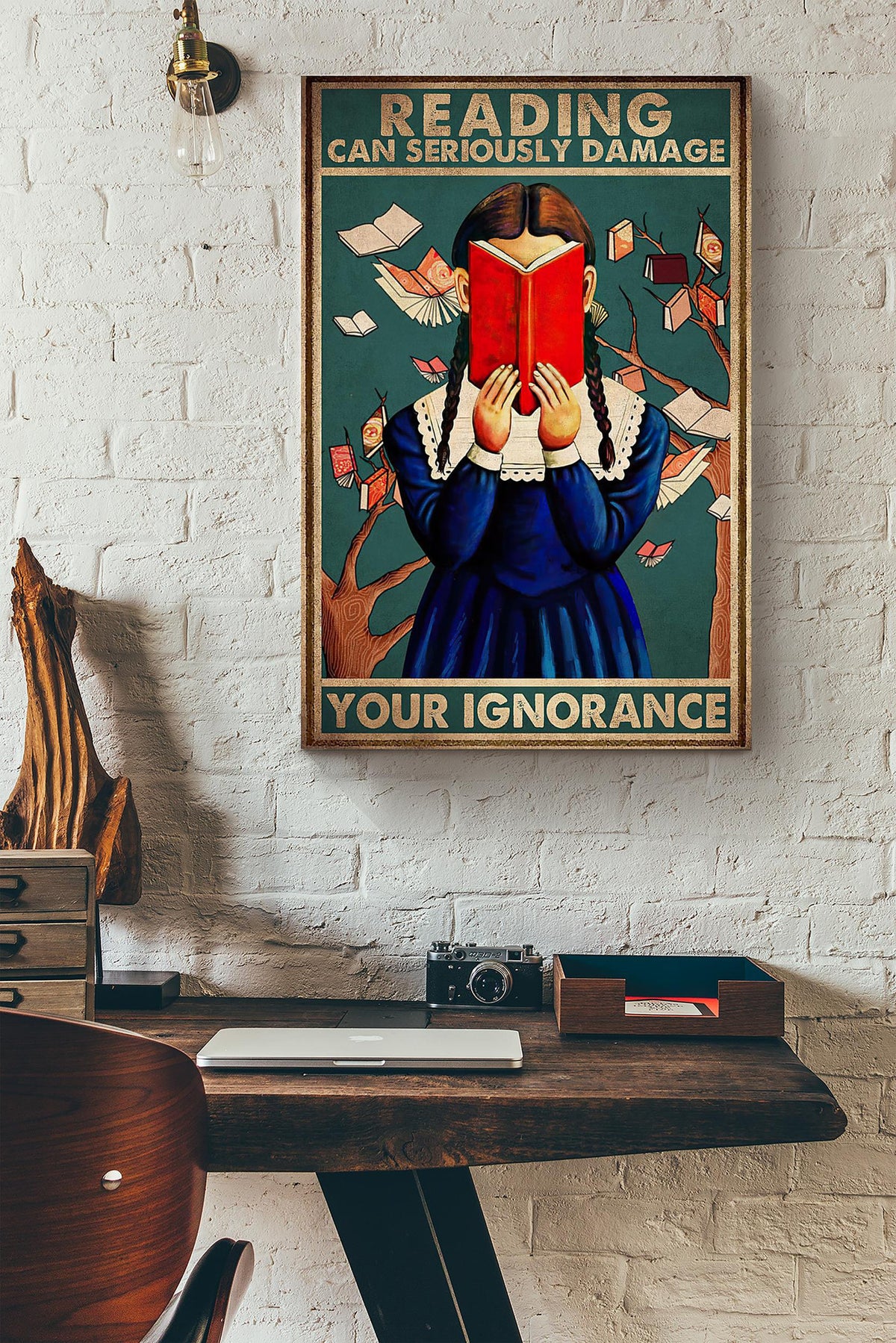 Reading Can Seriously Damage Your Ignorance Canvas Ideas, Canvas Hanging Prints,  Gift Idea Framed Prints, Canvas