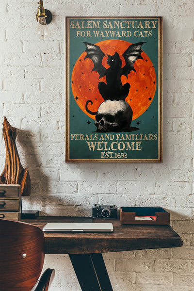 Salem Sanctuary For Wayward Cats Evil Canvas Ideas, Canvas Hanging Prints,  Gift Idea Framed Prints, Canvas