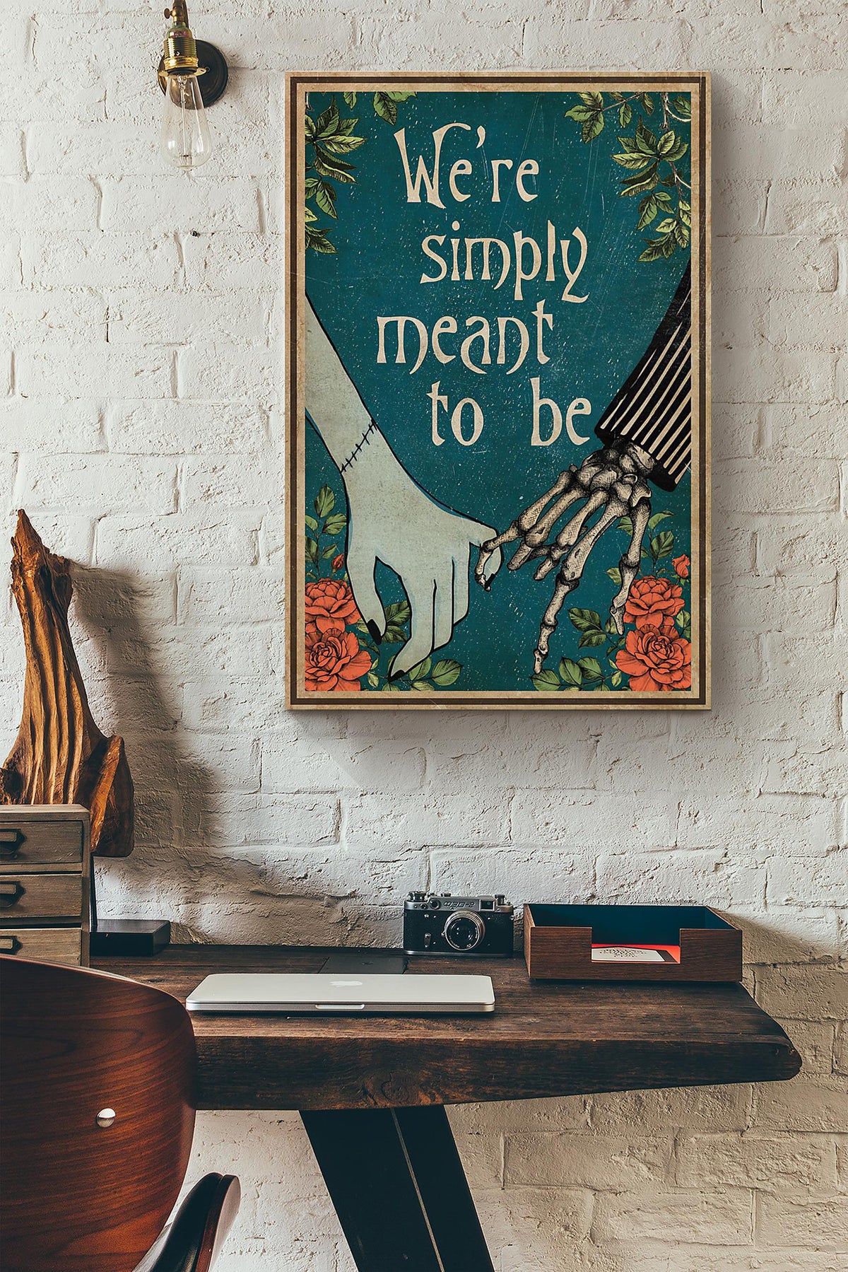 Skellington Couple Were Simply Meant To Be Canvas Ideas, Canvas Hanging Prints,  Gift Idea Framed Prints, Canvas