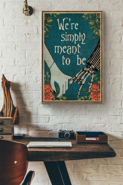 Skellington Couple Were Simply Meant To Be Canvas Ideas, Canvas Hanging Prints,  Gift Idea Framed Prints, Canvas