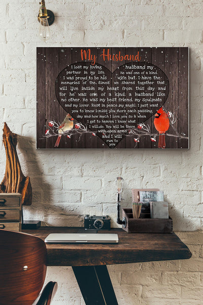 My Husband I Lost My Loving Husband My Partner Canvas Ideas, Canvas Hanging Prints,  Gift Idea Framed Prints, Canvas