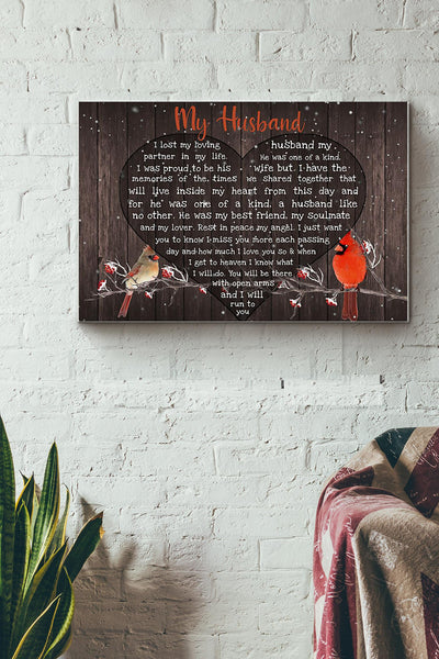 My Husband I Lost My Loving Husband My Partner Canvas Ideas, Canvas Hanging Prints,  Gift Idea Framed Prints, Canvas