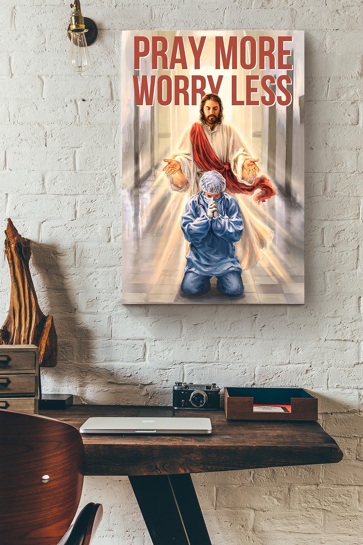 Nurse Pray More Worry Less Gods With You Canvas Ideas, Canvas Hanging Prints,  Gift Idea Framed Prints, Canvas