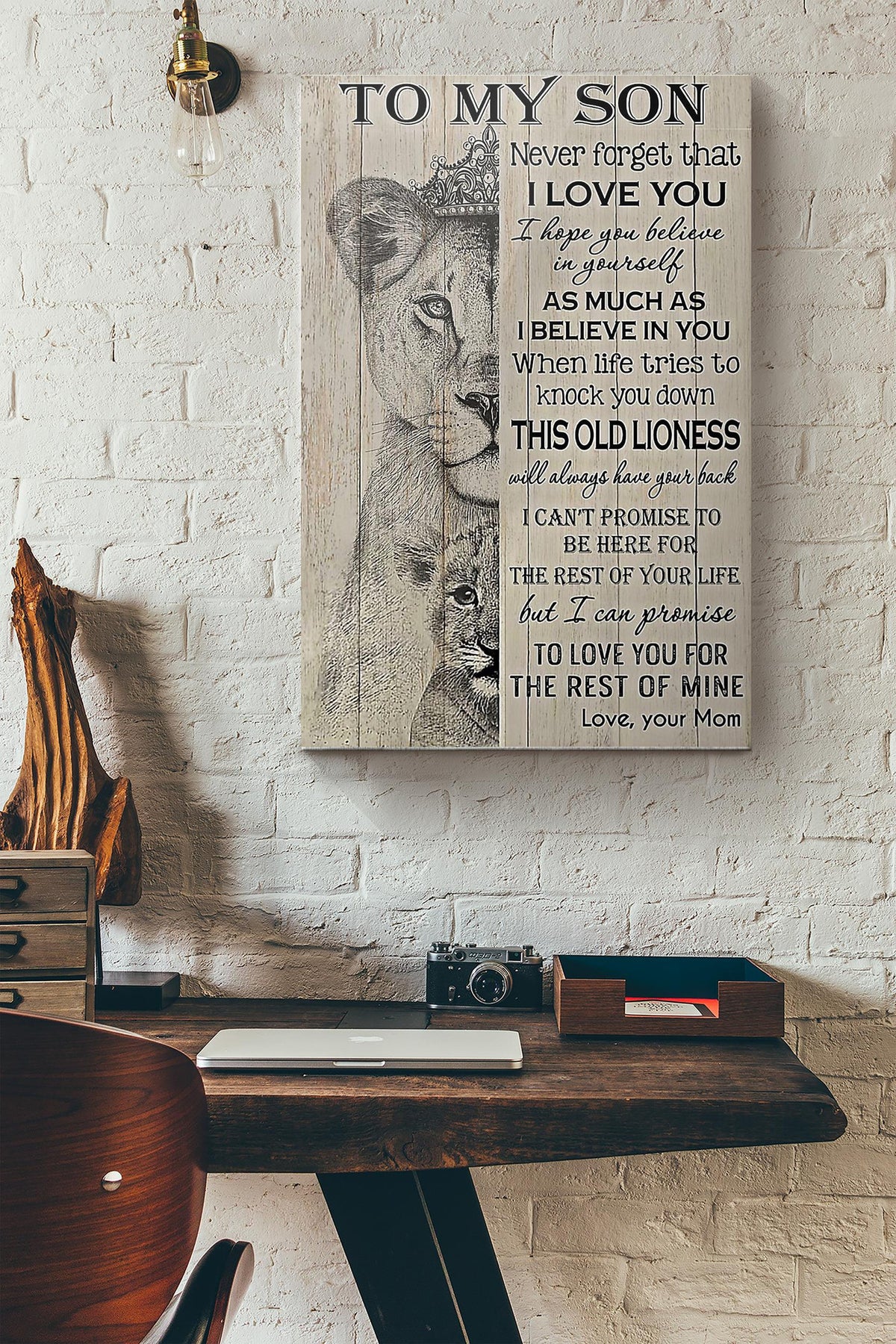 Lion Mom To My Son Your Canvas Ideas, Canvas Hanging Prints,  Gift Idea Framed Prints, Canvas