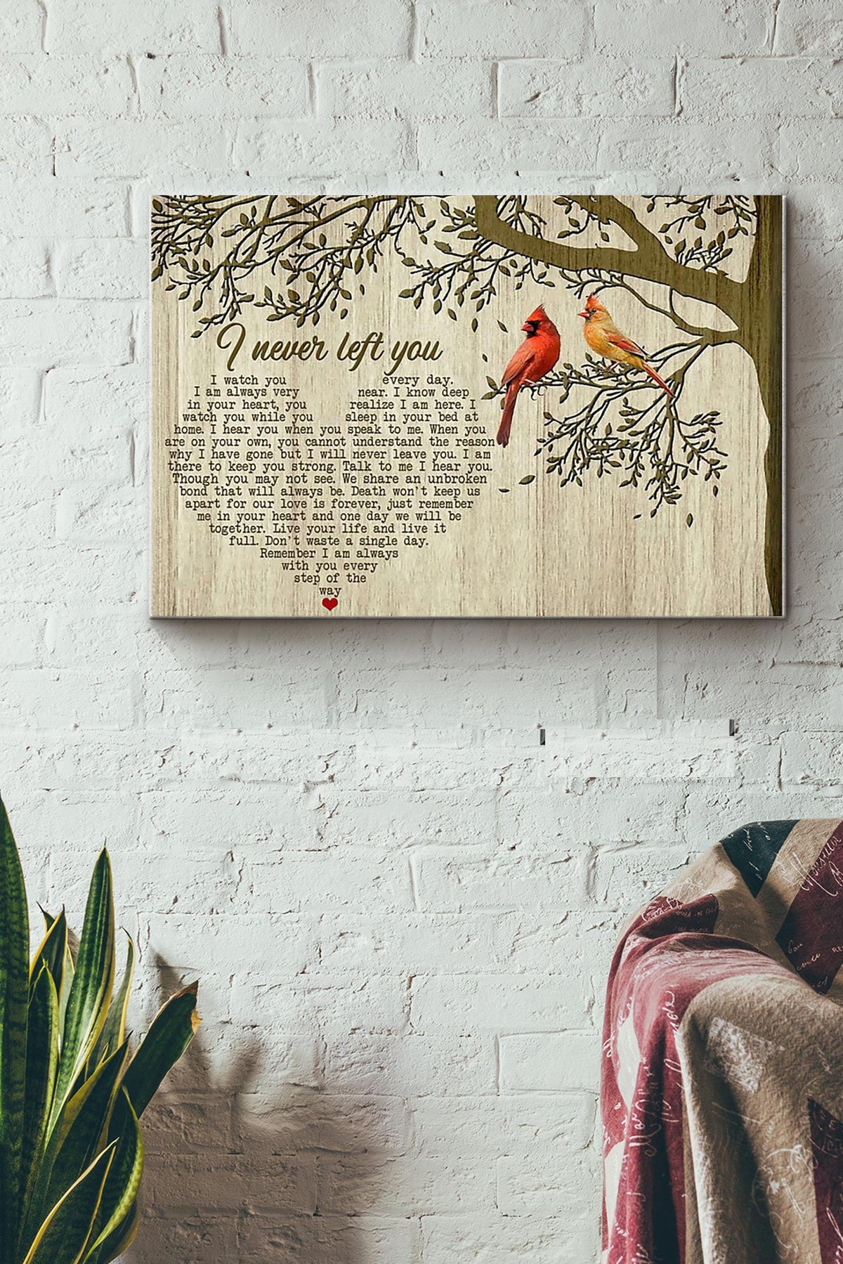 Parrot Couple I Never Left You Canvas Ideas, Canvas Hanging Prints,  Gift Idea Framed Prints, Canvas