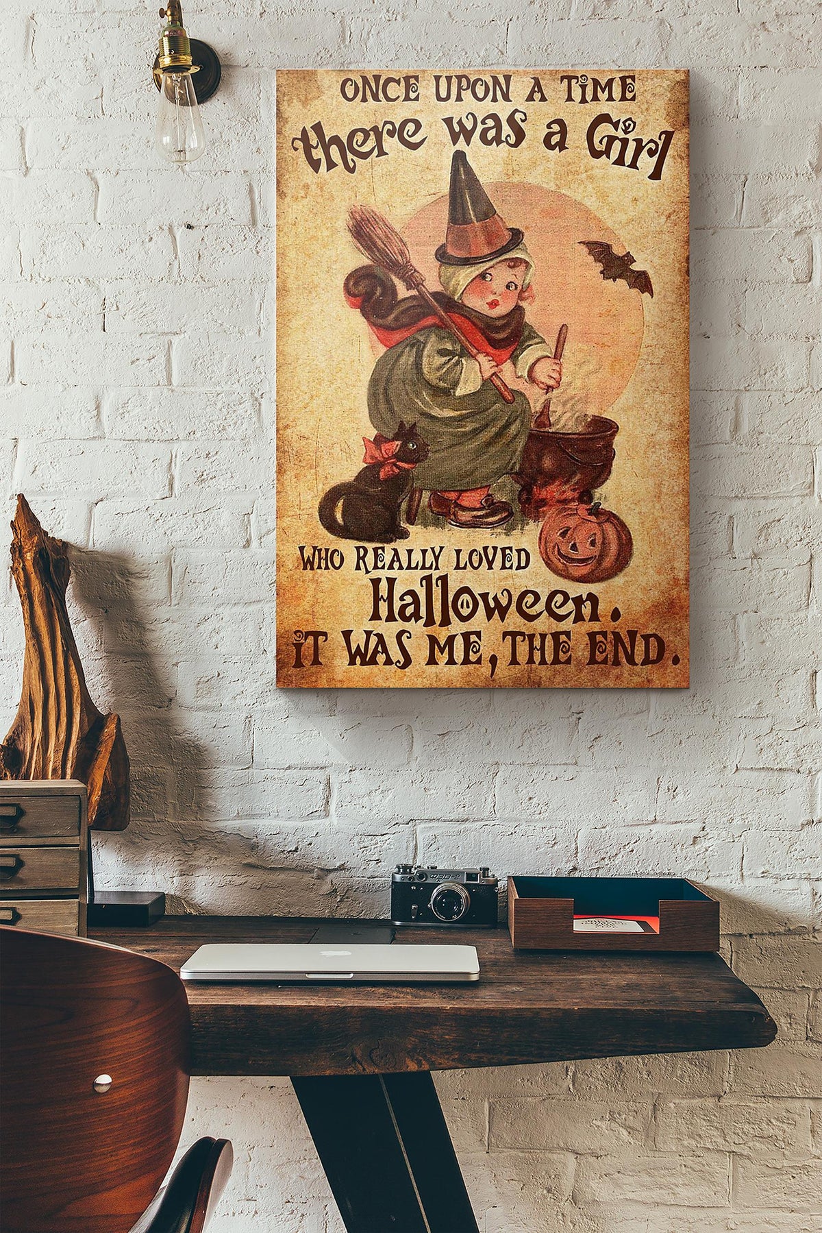 Once Upon A Time There Was A Girl Who Really Loved Halloween Canvas Ideas, Canvas Hanging Prints,  Gift Idea Framed Prints, Canvas