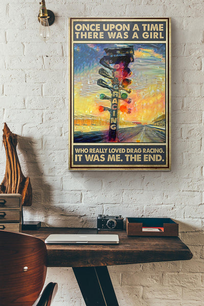 There Was A Girl Who Really Loved Drag Racing Canvas Ideas, Canvas Hanging Prints,  Gift Idea Framed Prints, Canvas